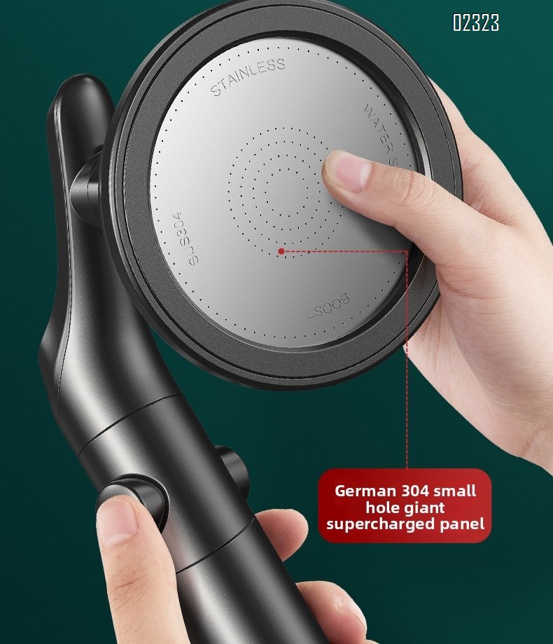 high pressure shower head with 2.0m stainless hose rotatable handheld shower head & rain shower head 2 in 1 for bathroom