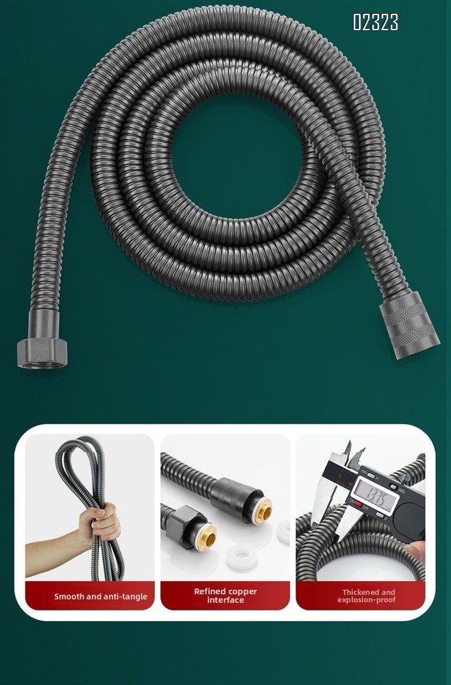 high pressure shower head with 2.0m stainless hose rotatable handheld shower head & rain shower head 2 in 1 for bathroom