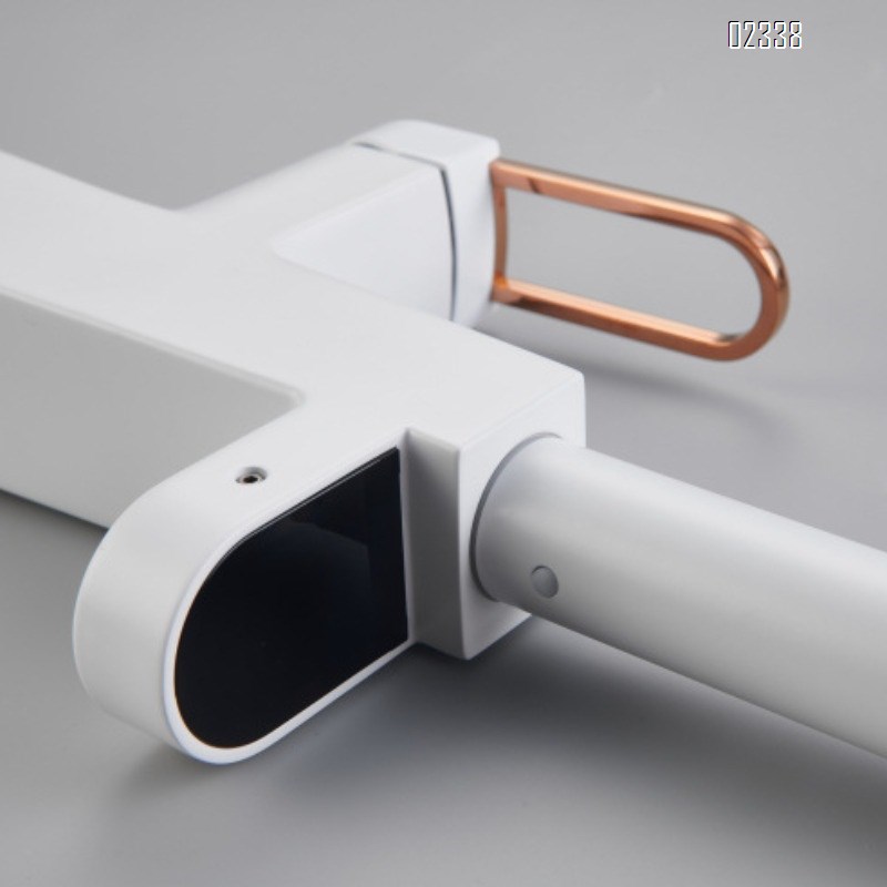 Zinc Alloy modern Kitchen sink water Best Faucets pull out Tap Digital Display Washing Scrubbing Function White Sink Faucet