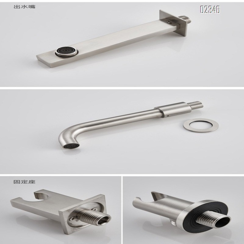 304 Stainless Steel Wall Mounted Thermostatic Mixing Valve Concealed Rain Shower Booster Square Concealed Shower Head Set