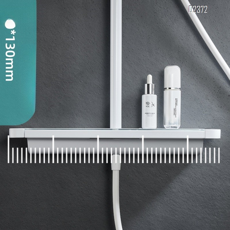 White Shower Set Brass Household Bathroom Storage Faucet Bathroom Hot and Cold Booster Mixing Valve