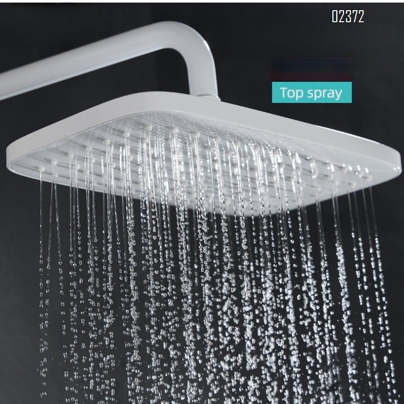 White Shower Set Brass Household Bathroom Storage Faucet Bathroom Hot and Cold Booster Mixing Valve