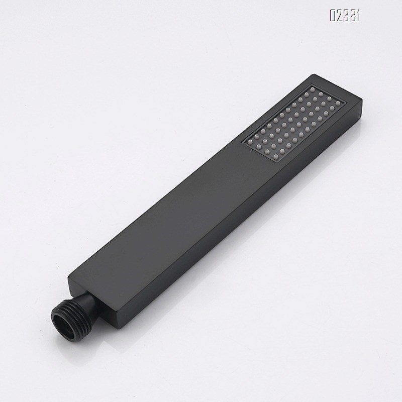 Brass Concealed Shower Head Set Wall Mounted Hot and Cold Square Mixing Valve Side Spray Black Large Ceiling Spray Tap