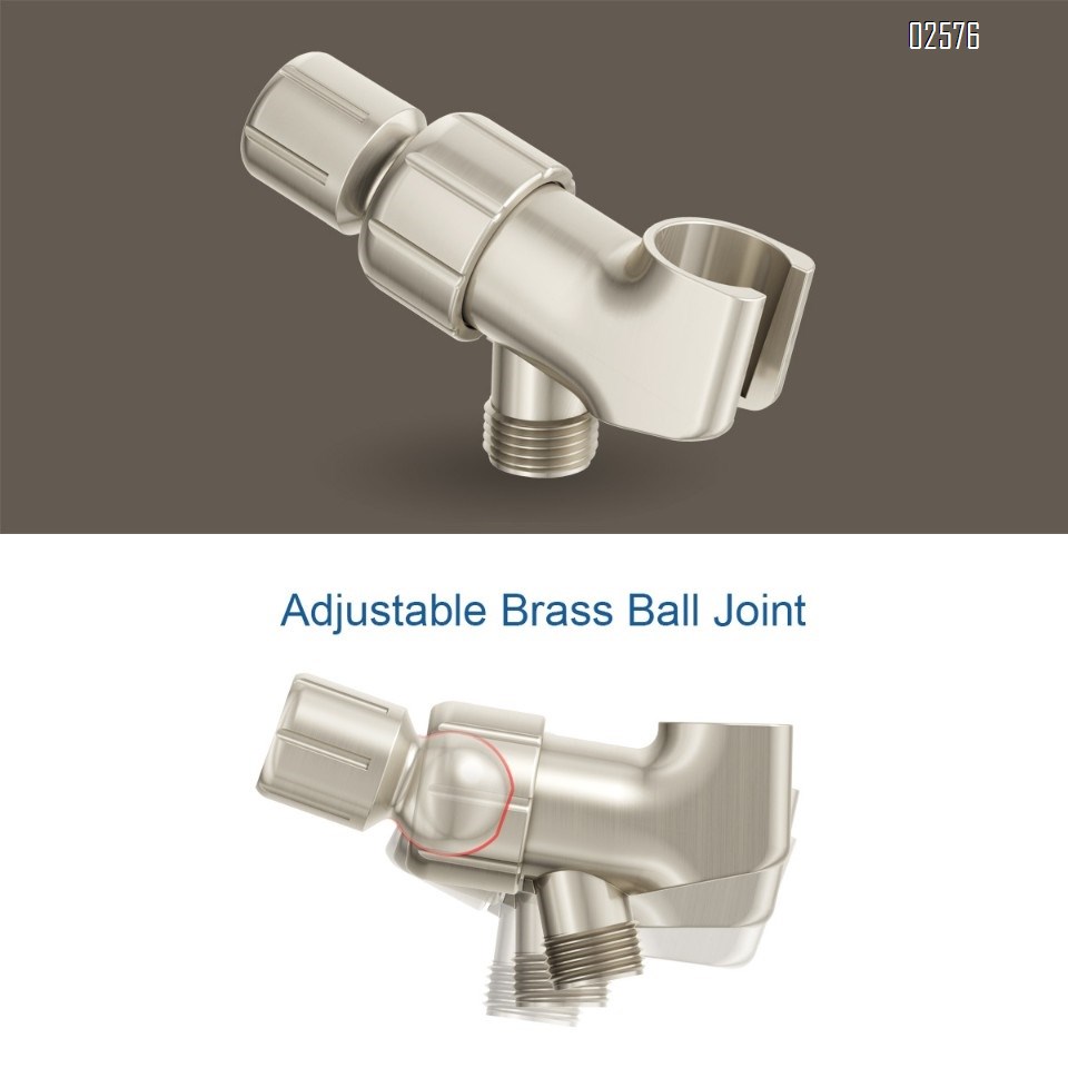 High Pressure Hand hled Shower Head Set 6 Spray Mode with Hose and Bracket Anti-Clog Nozzles for Bathroom