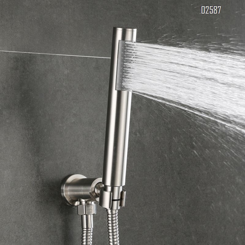 Wall-mounted hidden shower head full Brass embedded in the wall for home and hotel use bathroom shower room pressure increasing shower set