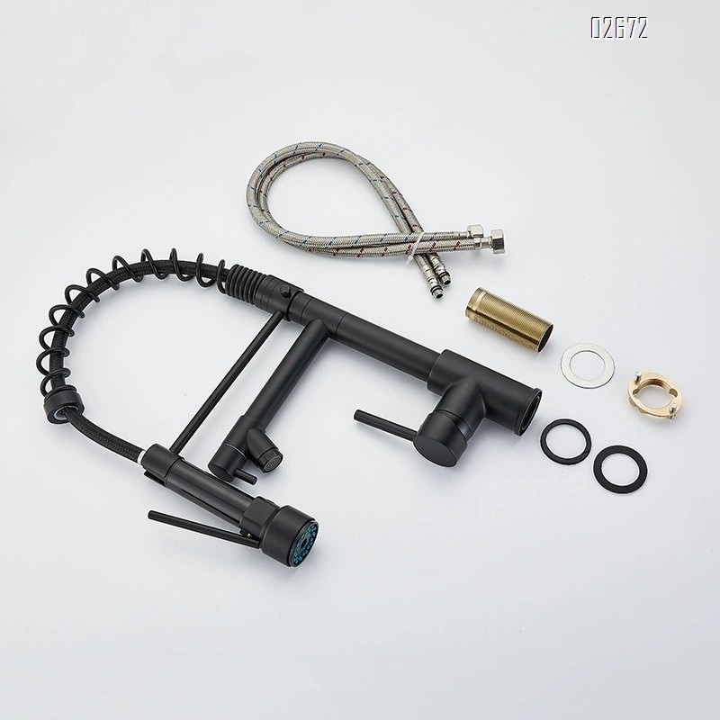 Kitchen faucet for home use pull-out cold and hot spring faucet for sink and washing basin vegetable sink faucet