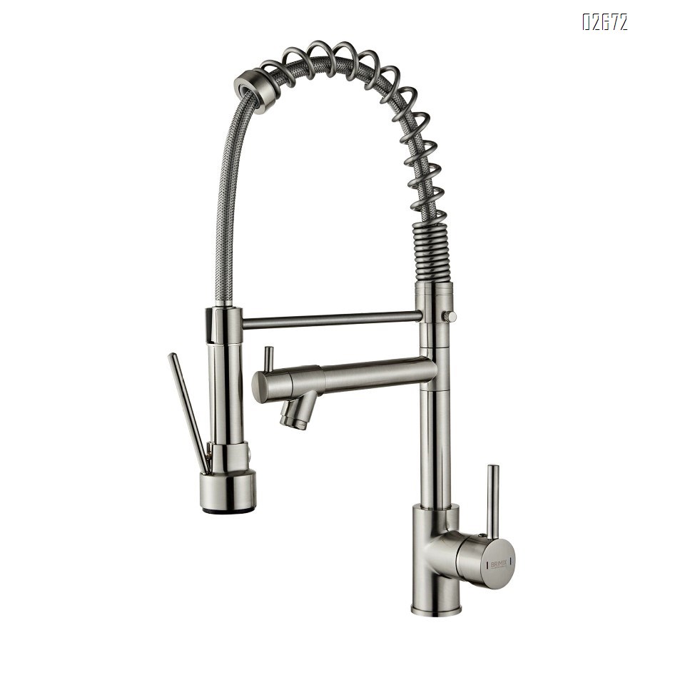 Kitchen faucet for home use pull-out cold and hot spring faucet for sink and washing basin vegetable sink faucet