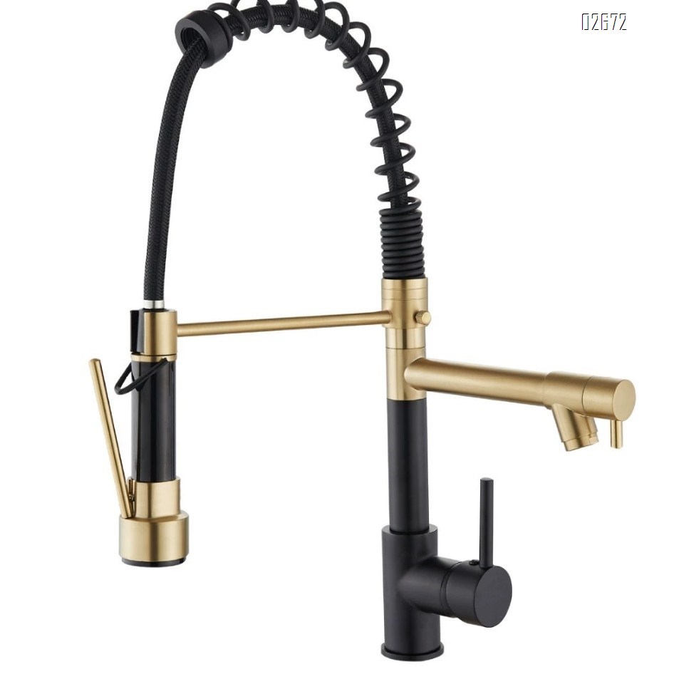 Kitchen faucet for home use pull-out cold and hot spring faucet for sink and washing basin vegetable sink faucet