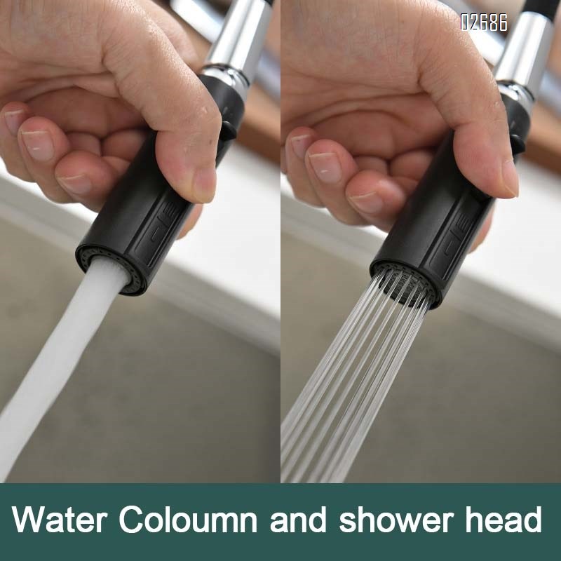 Kitchen faucet pull-out vegetable sink cold and hot wash basin sink faucet home use telescopic faucet