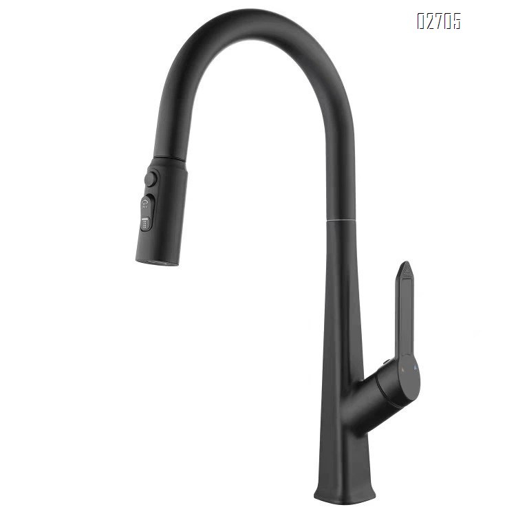 All-Brass pull-out kitchen faucet with hot and cold water for home use multi-directional telescopic anti-splash water faucet sink Tap