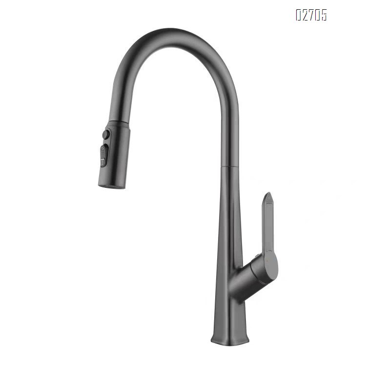 All-Brass pull-out kitchen faucet with hot and cold water for home use multi-directional telescopic anti-splash water faucet sink Tap