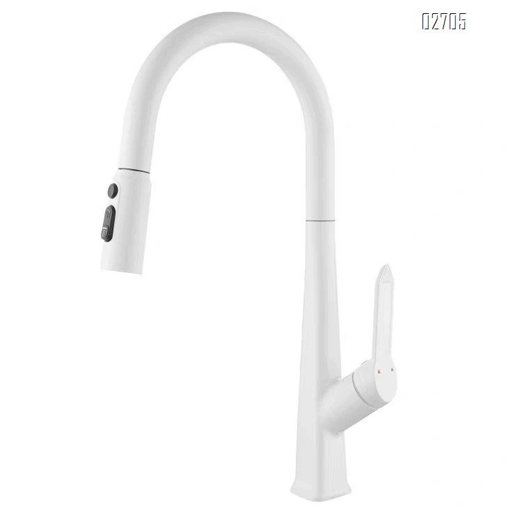 All-Brass pull-out kitchen faucet with hot and cold water for home use multi-directional telescopic anti-splash water faucet sink Tap