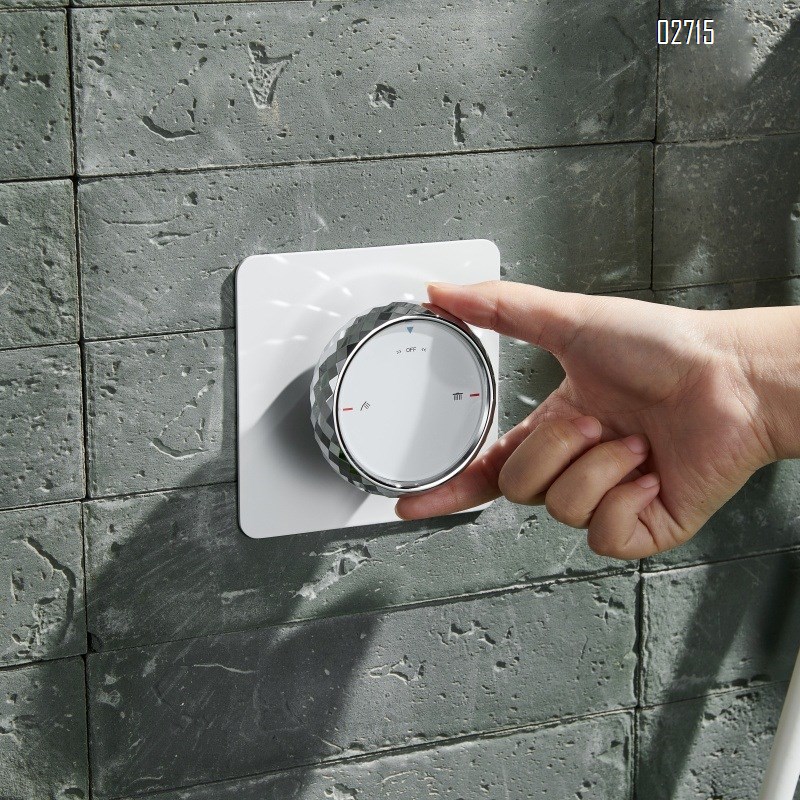 White concealed embedded hidden ceiling light shower hidden embedded precast cold and hot full Brass pressure shower set