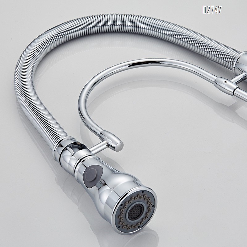 Pliers-style full brass water purification faucet pull-down spring kitchen faucet cold and hot wash basin faucet