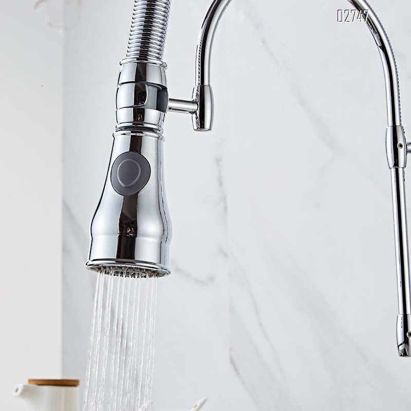 Pliers-style full brass water purification faucet pull-down spring kitchen faucet cold and hot wash basin faucet