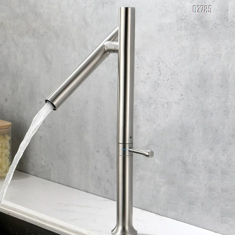 304 stainless steel swivel rotation faucet for kitchen sink with ceramic valve core wash vegetables cold and hot water faucet