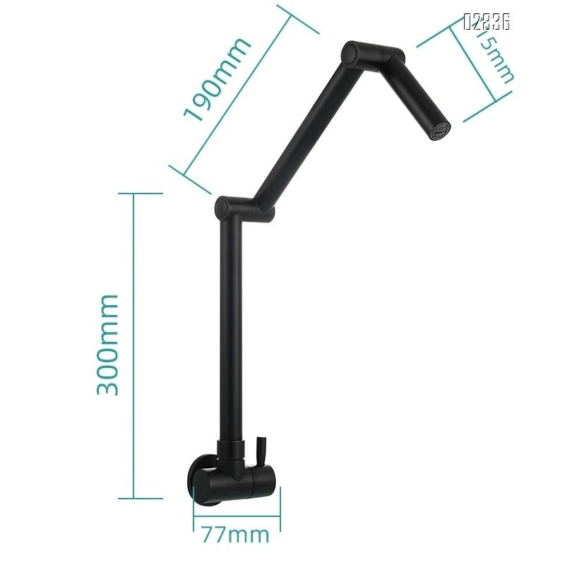 Single cold built-in wall-mounted faucet sink vegetable wash basin rotary extension faucet kitchen folding faucet