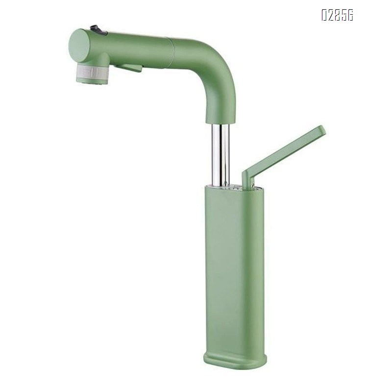 German green and white wash basin up and down faucet pull-out cold and hot wash basi bathroom