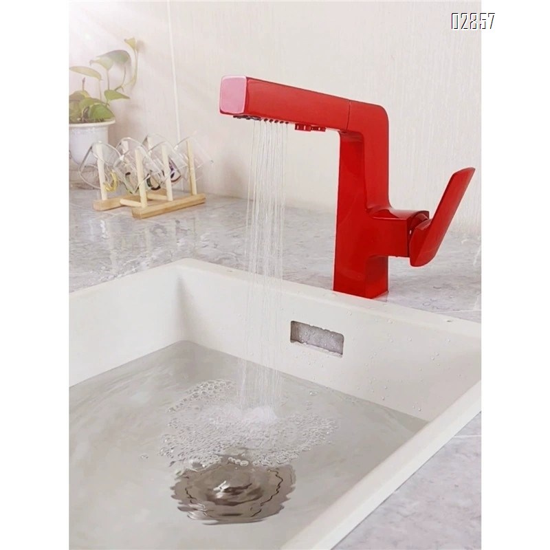 Brass cold and hot bathroom matte multi-color wash basin single hole ceramic basin bed and hotel countertop basin single hole faucet