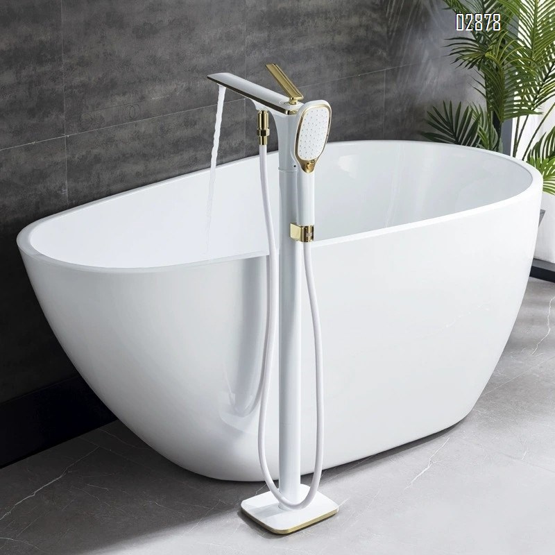 Brass Bathtub faucet floor-mounted hot and cold water bath faucets bathtub side shower faucet set standing shower faucet set