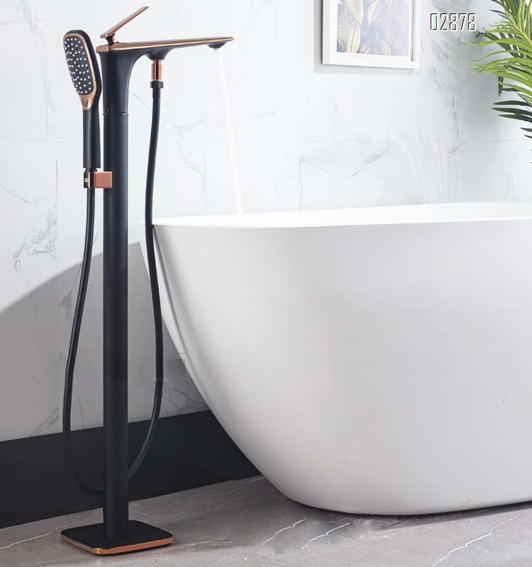 Brass Bathtub faucet floor-mounted hot and cold water bath faucets bathtub side shower faucet set standing shower faucet set