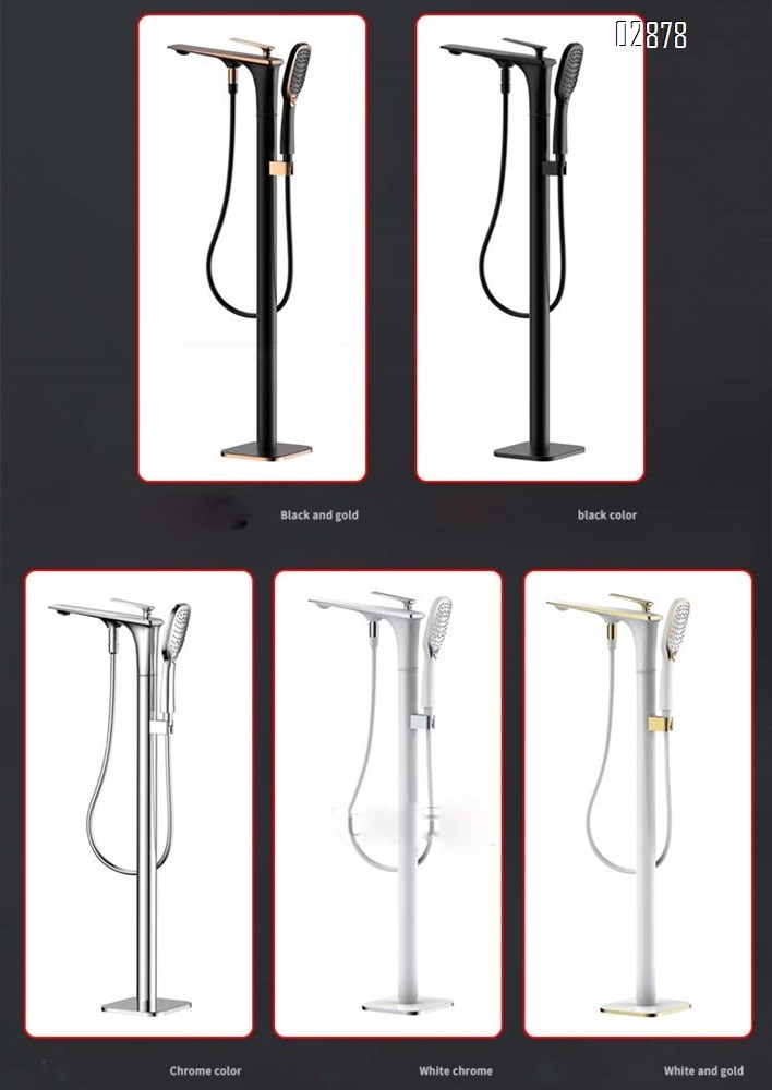 Brass Bathtub faucet floor-mounted hot and cold water bath faucets bathtub side shower faucet set standing shower faucet set