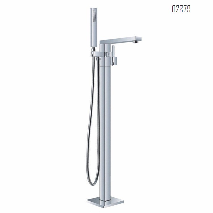 Brass freestanding bath bathtub faucets single column single handle mixing cold and hot floor-mounted bathtub faucet