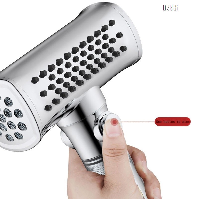 High Pressure 4 Spray Mode Handheld Shower Head with One Button to Stop Water Softener Filters for Hard Water  Remove Chlorine