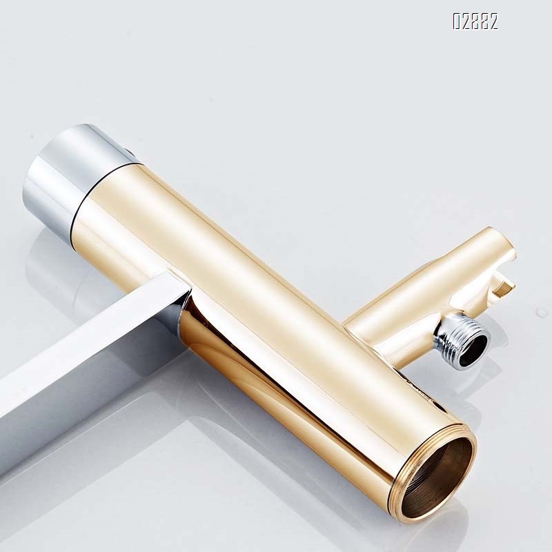 Brass  Home Stand Alone Bathtub Shower Head Hot and Cold Tap Floor-Mounted Sink Vertical Shower Set