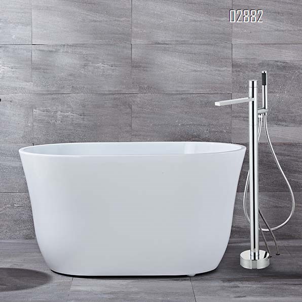 Brass  Home Stand Alone Bathtub Shower Head Hot and Cold Tap Floor-Mounted Sink Vertical Shower Set