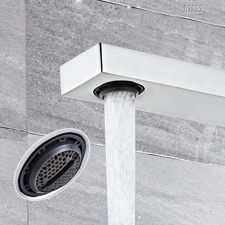 Brass  Home Stand Alone Bathtub Shower Head Hot and Cold Tap Floor-Mounted Sink Vertical Shower Set