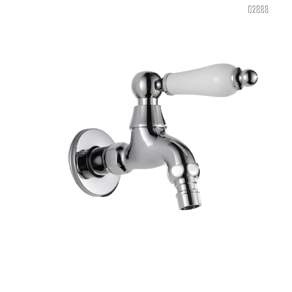 Chrome golden full Brass washing machine faucet single cold 4-way quick-open mop pool water outlet connector home faucet