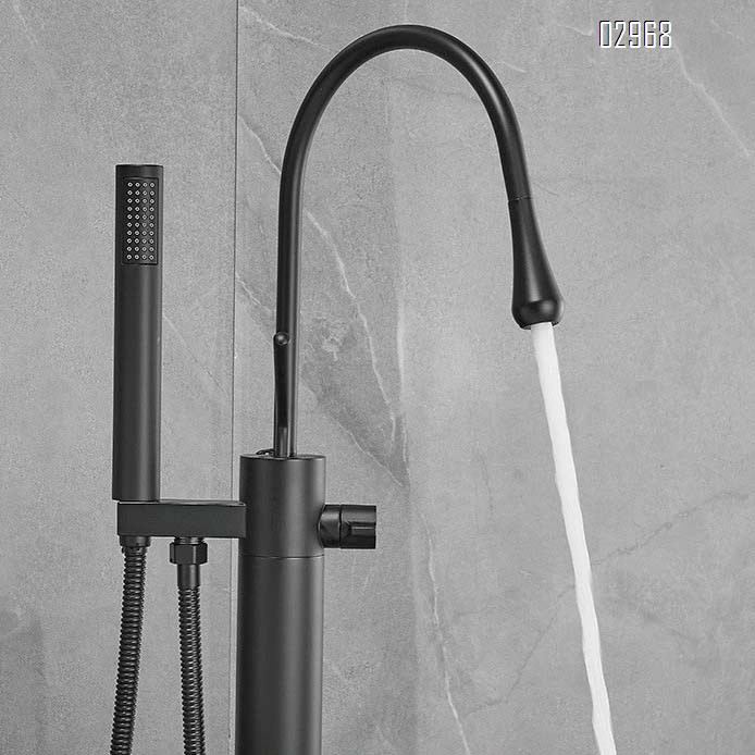 shower faucet floor-mounted exposed constant temperature electric cold and hot mixing valve three-way plus shower head