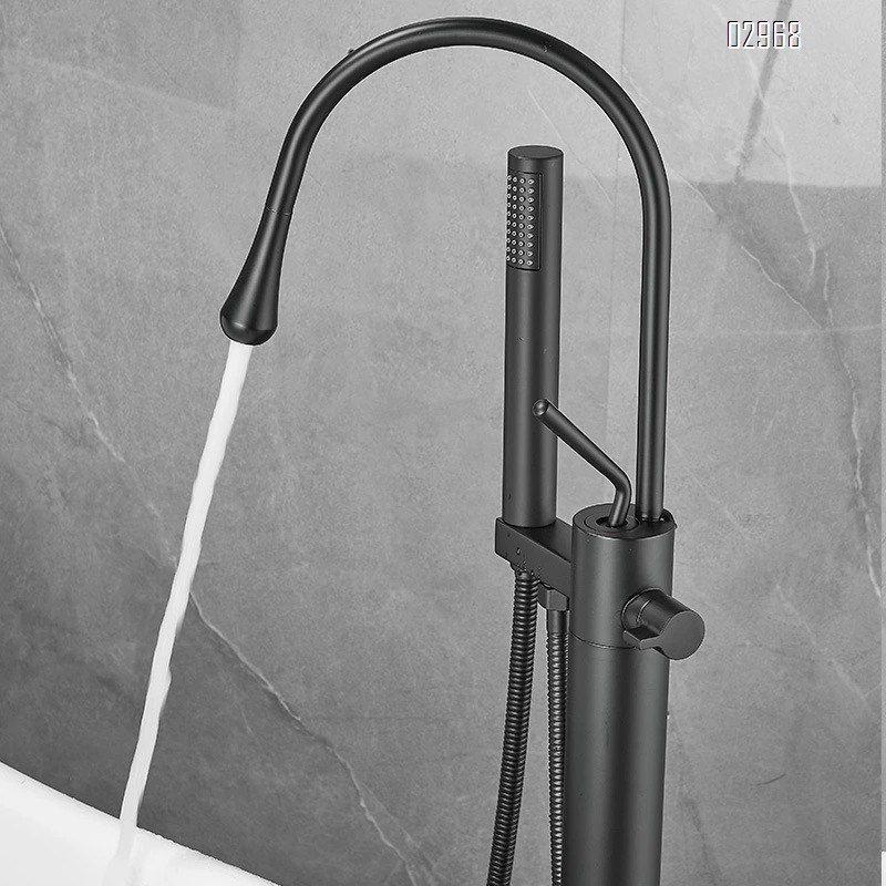 shower faucet floor-mounted exposed constant temperature electric cold and hot mixing valve three-way plus shower head