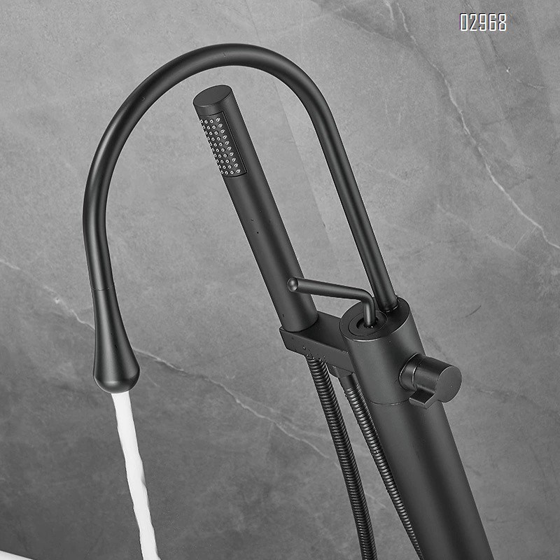 shower faucet floor-mounted exposed constant temperature electric cold and hot mixing valve three-way plus shower head