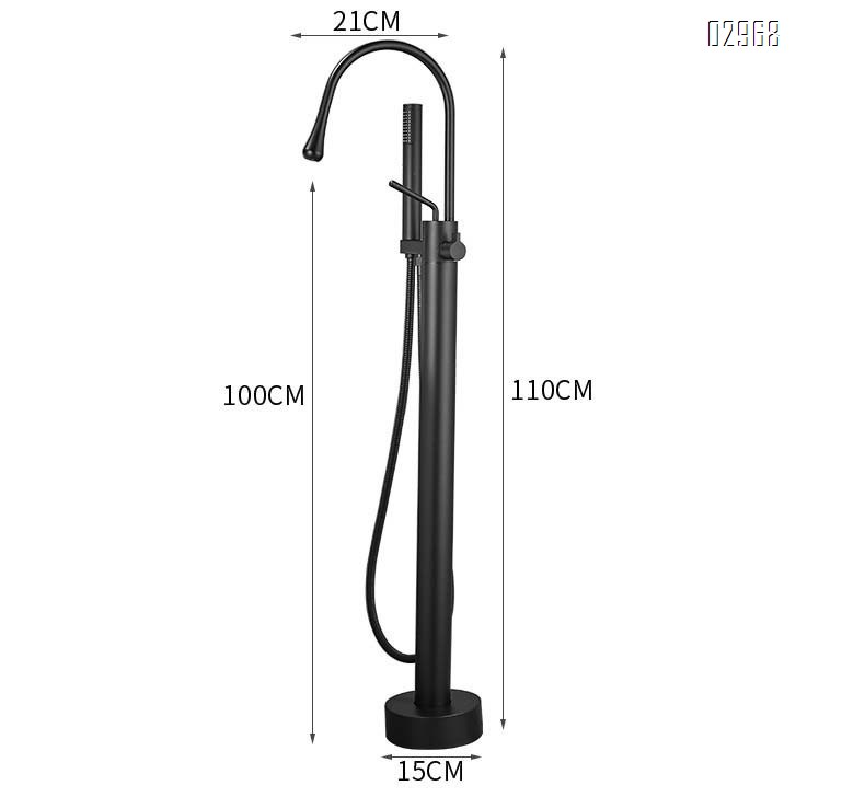 shower faucet floor-mounted exposed constant temperature electric cold and hot mixing valve three-way plus shower head