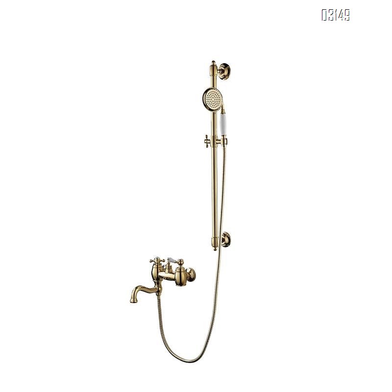 European minimalist shower Head faucet set separate bathroom simple all-Brass faucet minimalist bathroom shower set