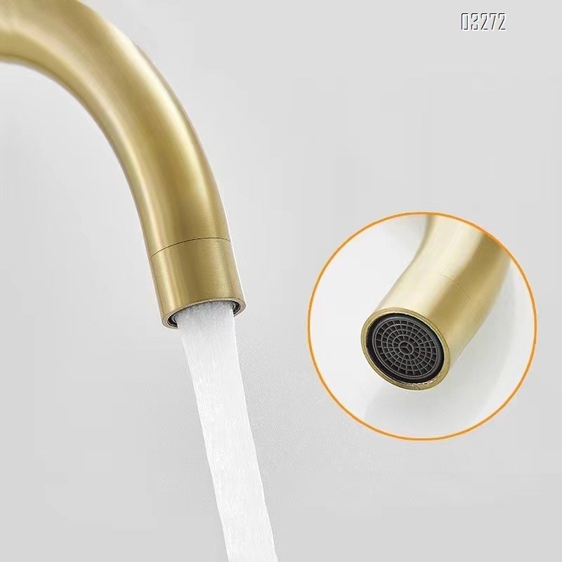 Single Handle High Arc Kitchen Faucet Stainless Steel Brushed Nickel,Single Hole Kitchen Sink Faucet,Modern  Bar Sink Faucet
