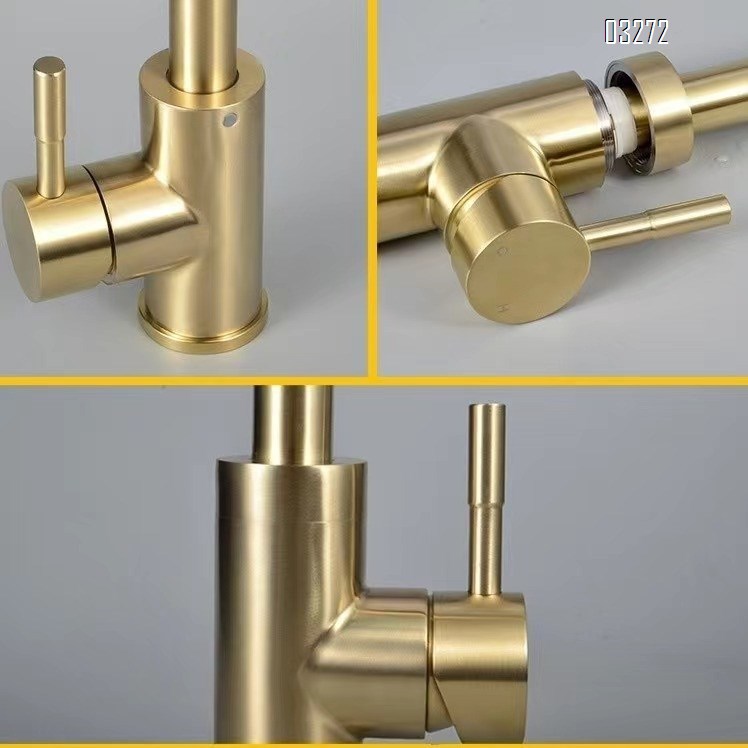 Single Handle High Arc Kitchen Faucet Stainless Steel Brushed Nickel,Single Hole Kitchen Sink Faucet,Modern  Bar Sink Faucet
