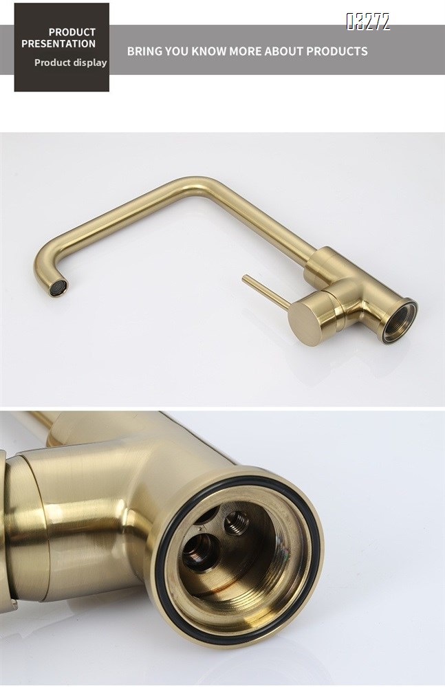 Single Handle High Arc Kitchen Faucet Stainless Steel Brushed Nickel,Single Hole Kitchen Sink Faucet,Modern  Bar Sink Faucet