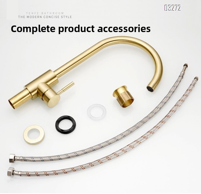 Single Handle High Arc Kitchen Faucet Stainless Steel Brushed Nickel,Single Hole Kitchen Sink Faucet,Modern  Bar Sink Faucet