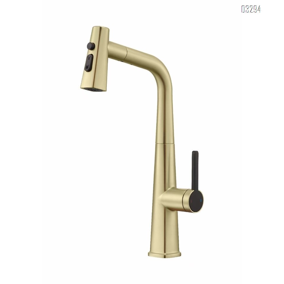 Gun gray kitchen pull-out faucet sink vegetable basin faucet cold and hot kitchen telescopic swivel Tap