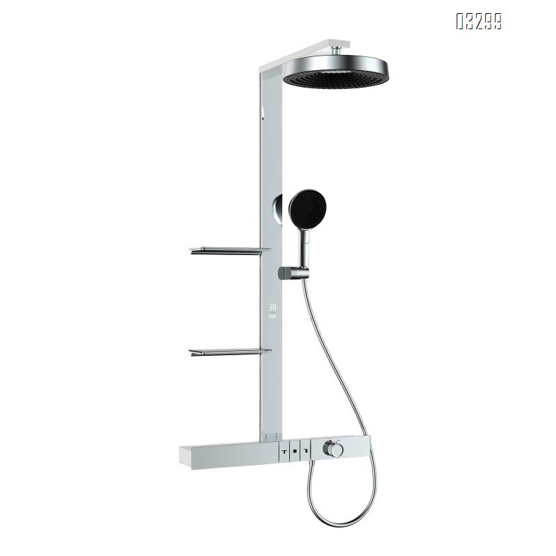 Piano temperature control shower set with home decoration pressure increasing shower head with temperature control digital displayTap