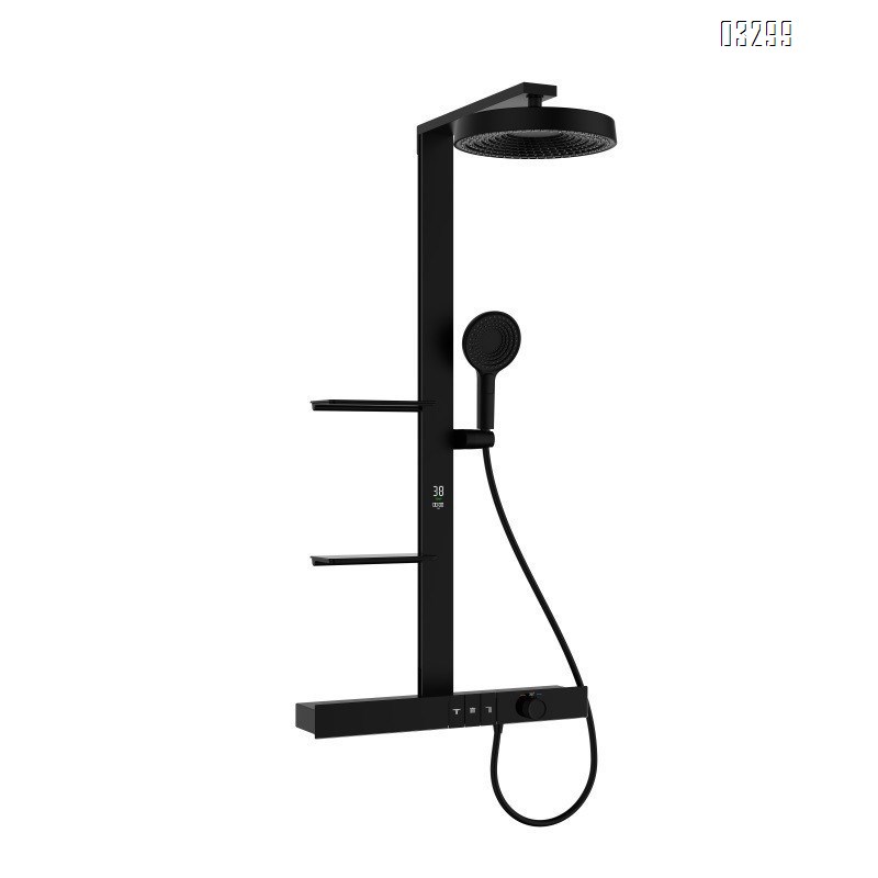 Piano temperature control shower set with home decoration pressure increasing shower head with temperature control digital displayTap