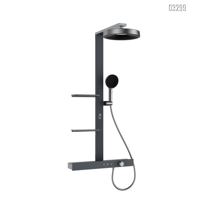 Piano temperature control shower set with home decoration pressure increasing shower head with temperature control digital displayTap