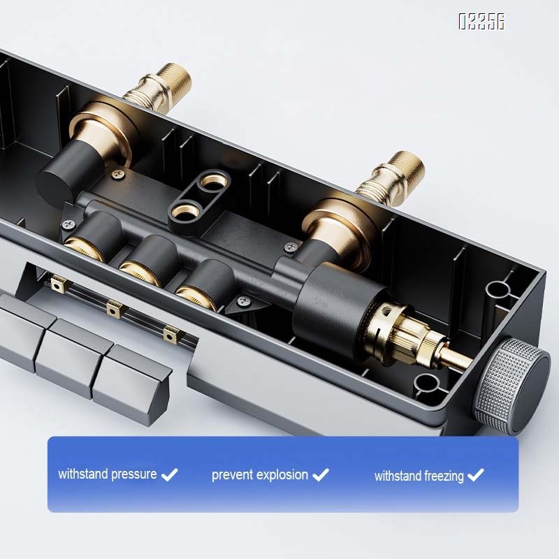 White full Brass shower head set Piano key rain shower for home bathroom toilet Tap