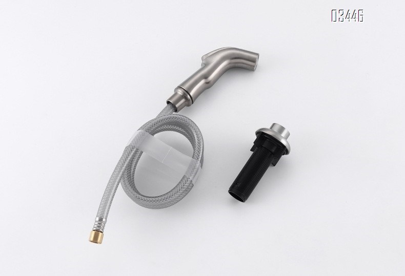 Kitchen Faucets, High Arc 360°Rotating Spout Kitchen Sink Faucet 2 Handle ,3 Hole Kitchen Faucet with Side Sprayer, Brushed