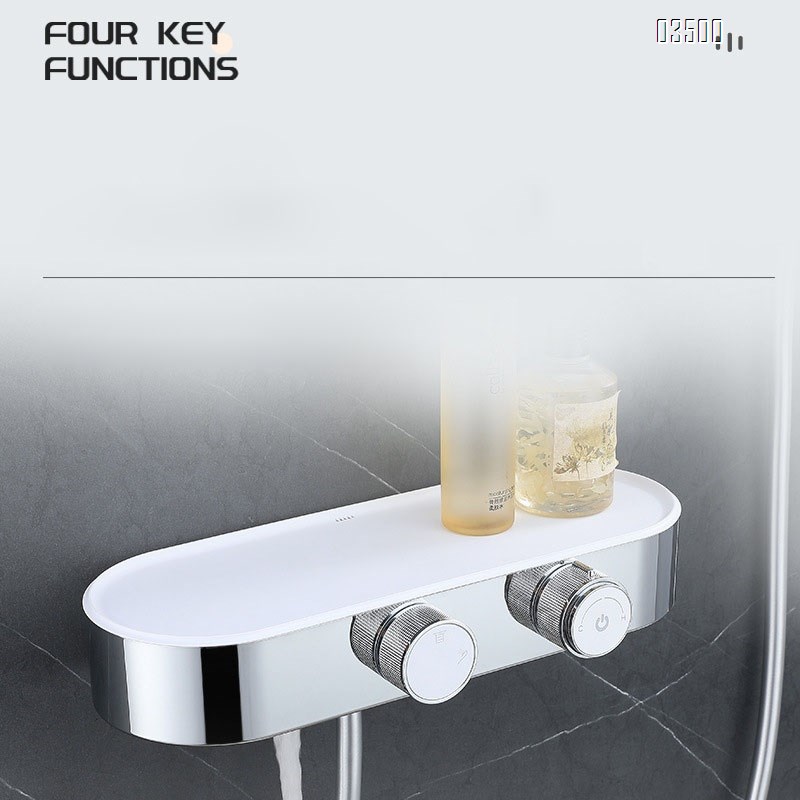 ABS Double simple handheld shower head set for home bathroom round cold and hot pressure shower head set
