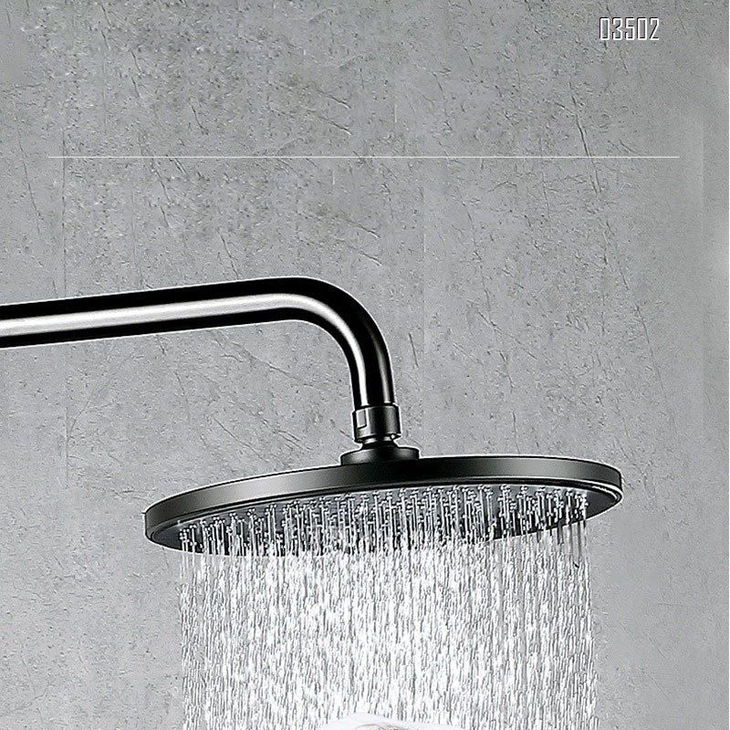 Gun grey 4-function shower head set with shower head and bathroom faucet for home use constant temperature rain shower set