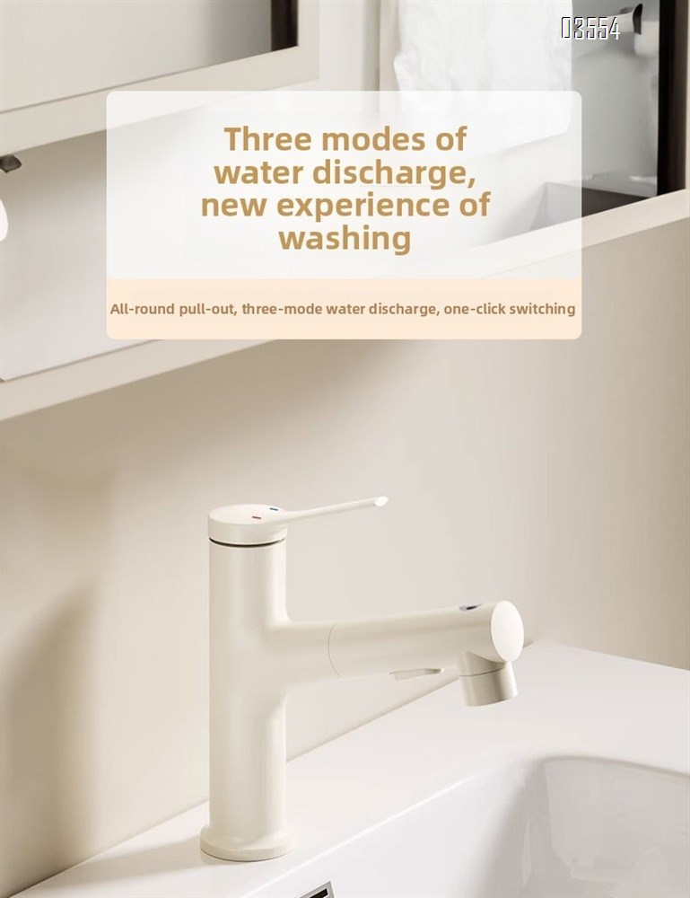 Dual Spray Pattern Pull Out Kitchen Faucet with Switch Button  Small Single Handle Kitchen Sink Faucet Deck Mounted Cheap Price